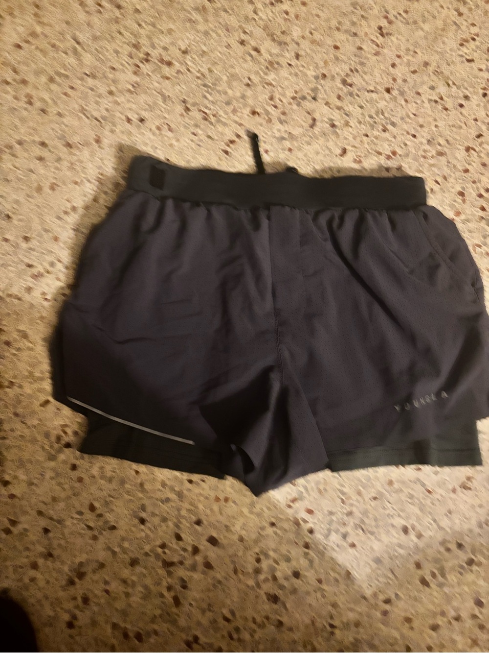 YoungLA 2 in 1 compression shorts gray small Men